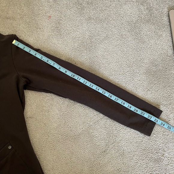 NWOT Womens Lole Calm Tunic Dress Brown Organic Cotton Fleece Long Sleeve Size M - Picture 6 of 9